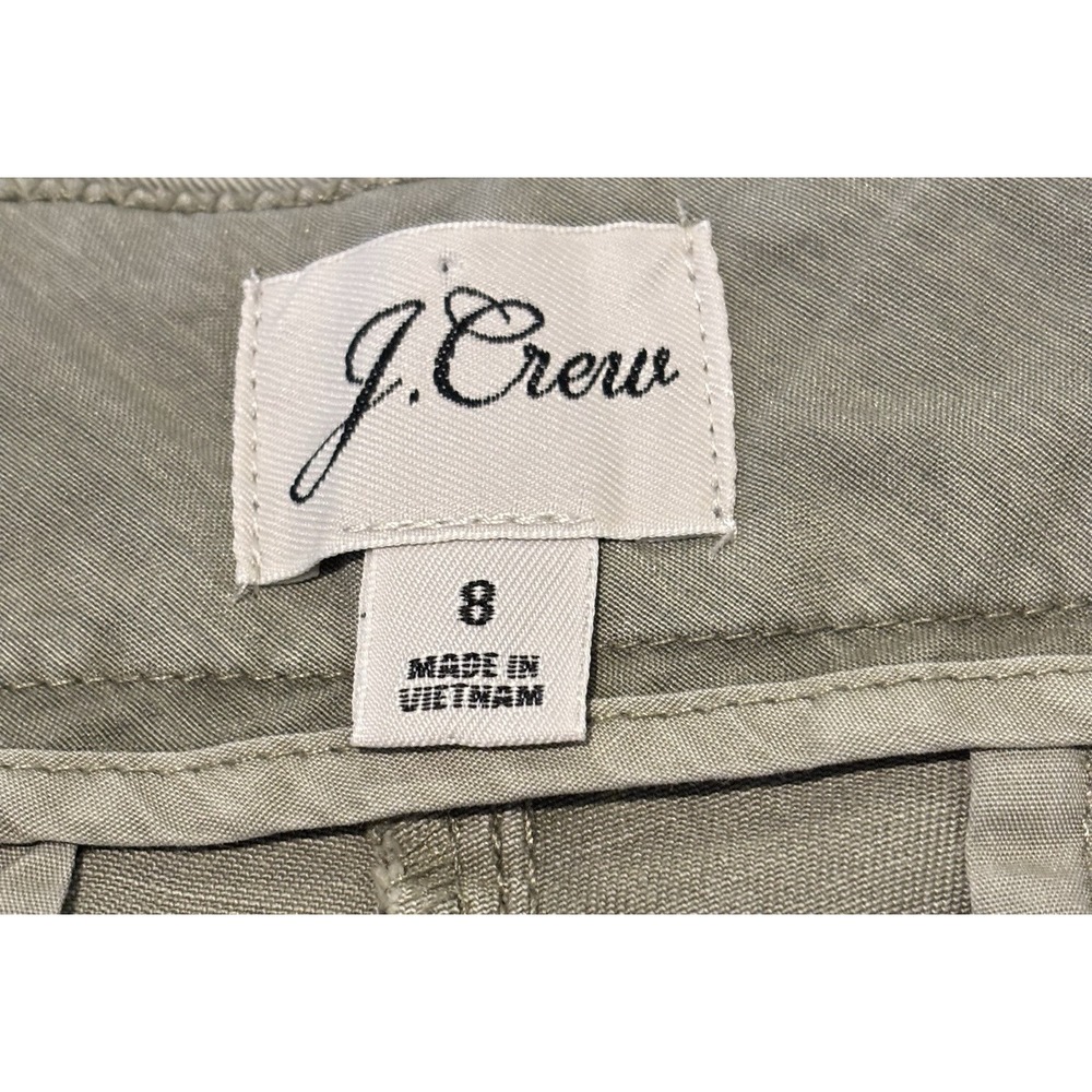 J.Crew Shorts Womens 8 Green Chino Cotton Shorts Classic Stretchy Preppy Coastal - Picture 3 of 9